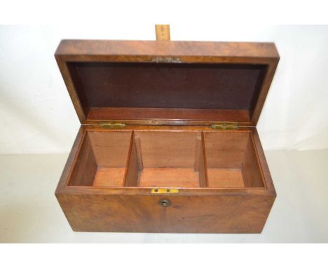 19th Century walnut veneered former tea caddy, now with a void interior