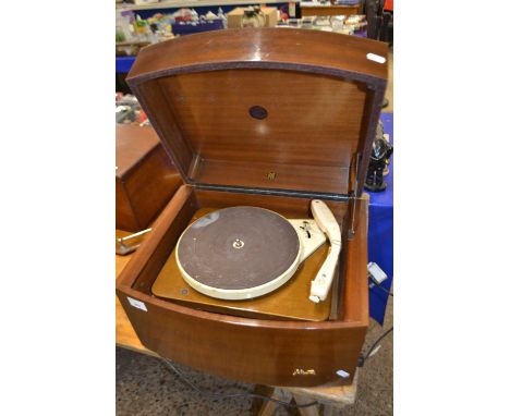 Vintage Pye record player in hardwood cabinet