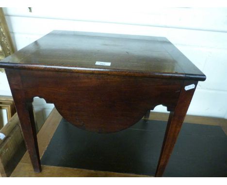 Georgian mahogany commode converted to a stool, 51cm wide