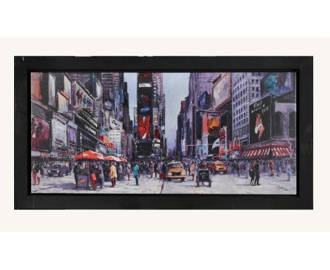 New York Central signed 'H Cisz' (lower right); numbered 105/195 giclee print on canvas 51 x 112cm