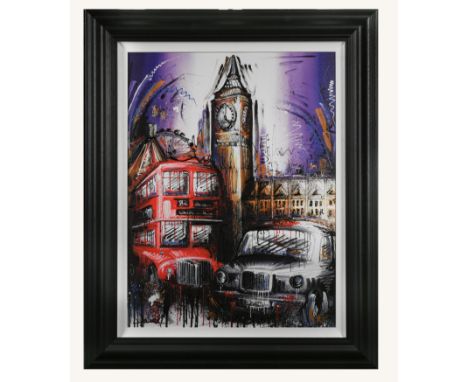 Playing For Time limited edition hand embellished print on canvas laid on to board 16/195 74 x 51.5cm
