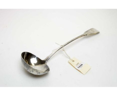 A George III silver ladle, by Solomon Hougham, Solomon Royes &amp; John East Dix, London 1798, in fiddle pattern, 6.8oz. 