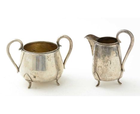 Danish silver jug and bowl, by Jensen, 9.7oz gross. 
