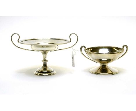 An American silver two handled tazza, by Gorham; and another, by Walker &amp; Hall, 7.9oz gross.