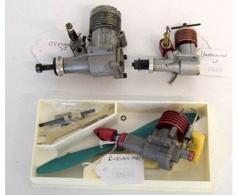 OS MAX 35 model aero engine, Russian MK 17 diesel model aero engine