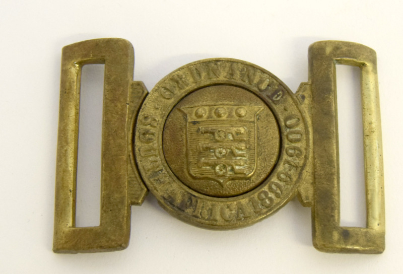 A rare early 20th century brass belt buckle to the Army Ordnance Corps