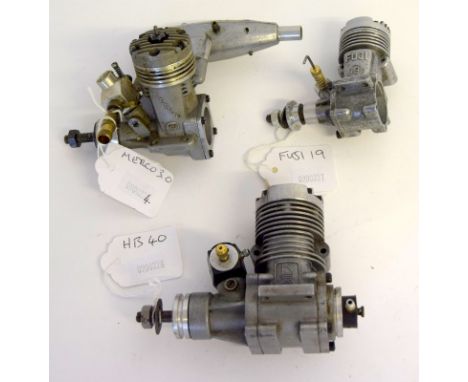 Merco 30 model aero engine , H B 40 model aero engine, Fuji 19 model aero engine