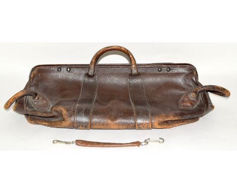 Vintage leather sports bag