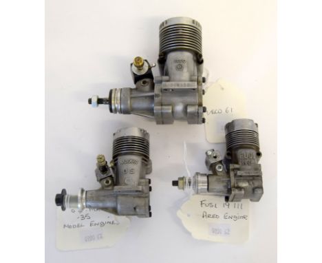 FUGI 19 III model aero engine, OS MAX 35 model aero engine, Veco 61 model aero engine