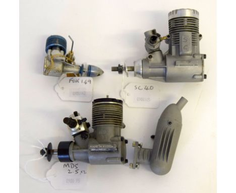 MDS 2.5 model aero engine, SC 40 model aero engine, Fok 1.49 diesel model aero engine