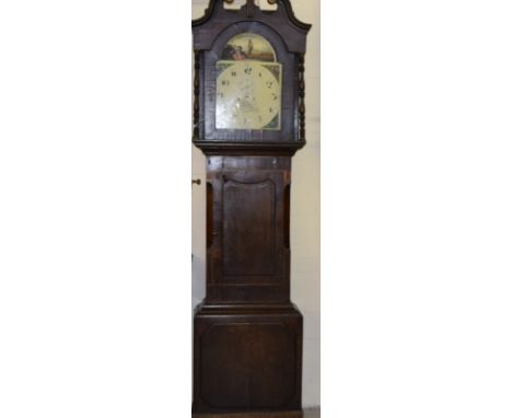 8 Day enamel faced grandfather clock