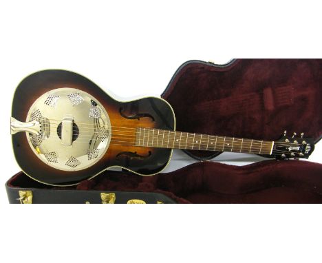 Guild R-30 acoustic resonator guitar, made in USA, ser. no. NP174005, vintage sunburst finish with some light surface wear, s