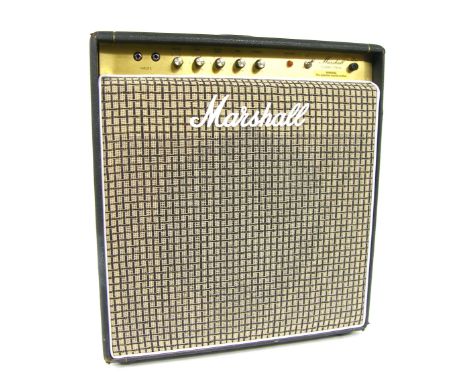 1972 Marshall Reverb-Trem guitar amplifier, replaced speaker grille cloth, appears to be in working order, recently serviced
