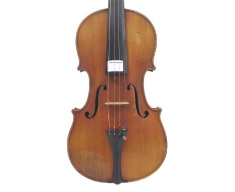 Early 20th century Stradivarius copy violin labelled J.F. Tartini, 1925, 14 3/16", 36cm