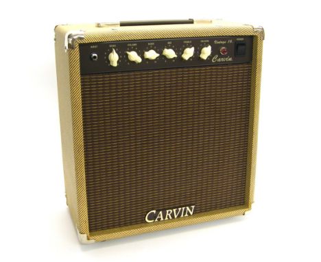 Carvin Vintage 16 electric guitar amplifier, appears to be in working order, dust cover