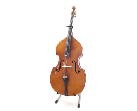 Contemporary double bass labelled Roderick Paesold...1996, with nickel mounted bow stamped R. Paesold *This instrument is wir