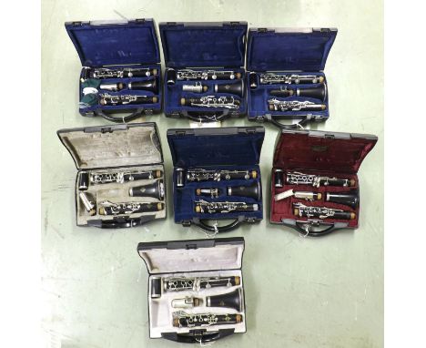 *Six Buffet Crampon & Co B12 clarinets, all cased (a.f); together with a Buffet Crampon B10 clarinet (a.f) (7)