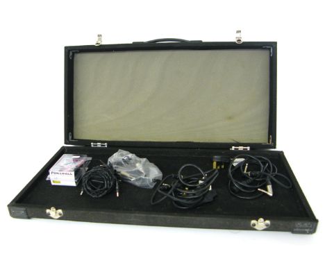 Diago Large Pedal Board case , with associated power and patch leads