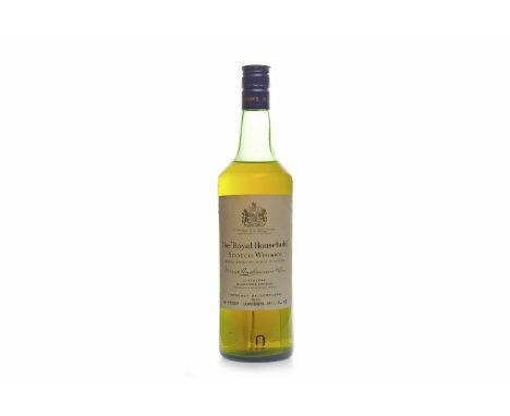 THE ROYAL HOUSEHOLD 70° PROOFBlended Scotch Whisky. Label code 76/374. 26 2/3 fl.oz, 70° proof.    CONDITION REPORT:  Fill le