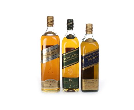 JOHNNIE WALKER BLUE LABELBlended Scotch Whisky. Bottle no. D24531JW. 75cl, 43% volume, in presentation box with plastic sleev
