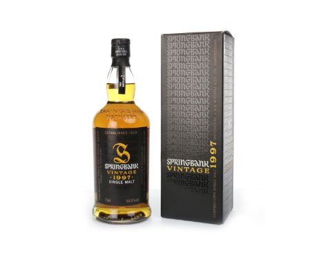 SPRINGBANK 1997 VINTAGE BATCH NO. 2Active. Campbeltown, Argyll.Bottled May 2008. 70cl, 54.9% volume, in carton.   CONDITION R