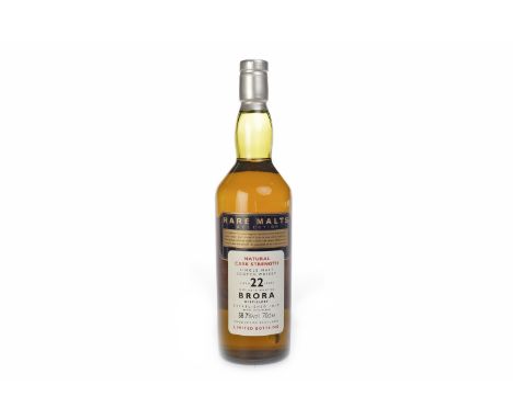 BRORA 1972 RARE MALTS AGED 22 YEARS Closed 1983. Brora, Sutherland. Scored 97/100 by Serge Valentin on WhiskyFun, his highest