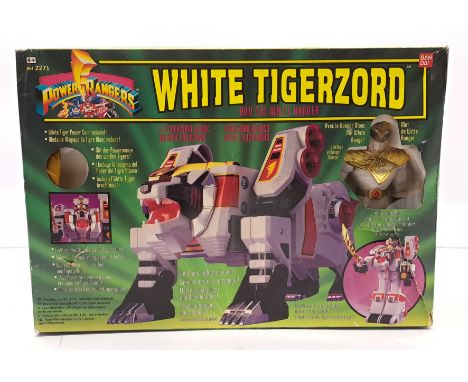Bandai Power Rangers White Tigerzord &amp; The White Ranger, unchecked for completeness or correctness, within Fair packaging