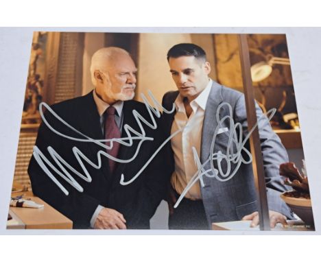 Heroes Malcolm McDowell (Daniel Linderman) &amp; Adrian Pasder (Nathan Petrelli) signed 8"x10" photo. NO COA, Vendor states "