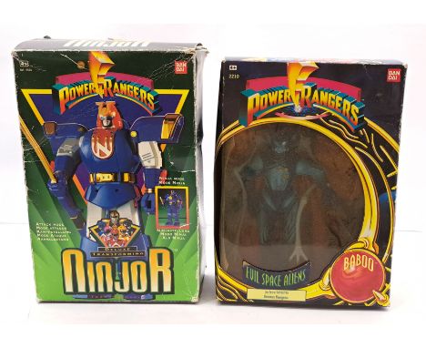 Bandai Power Rangers pair including: Deluxe Transforming Ninjor &amp; Evil Space Aliens Baboo,&nbsp;unchecked for completenes
