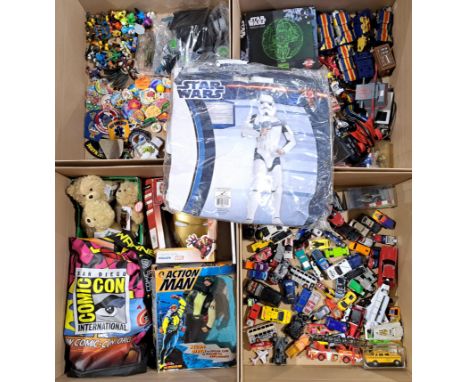TV &amp; Film assorted group of collectibles including: LED Iron Man Mask, Storm Trooper Costume, Action Man Scuba Diver, Ted