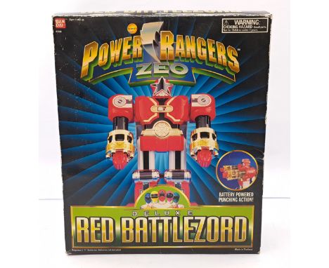 Bandai Power Rangers Zeo - Deluxe Red Battlezord, unchecked for completeness or correctness, within Fair to Good packaging, G