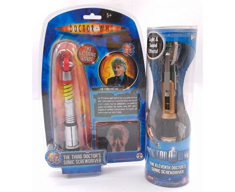 Character, Underground Toys Doctor Who Sonic Screwdriver pair including: The Third Doctor's Sonic Screwdriver, The Eleventh D