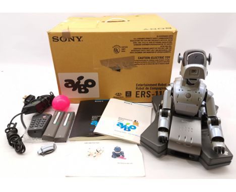 Sony AIBO ERS-111 Digital Robot, First Generation, includes: Charger, instructions, remote, Ball, made in Japan, with instruc