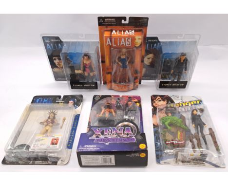 McFarlane Toys, Toybiz TV &amp; Film related action figures including: Alias Sydney Bristow x3, Xena Warrior Princess, Danger