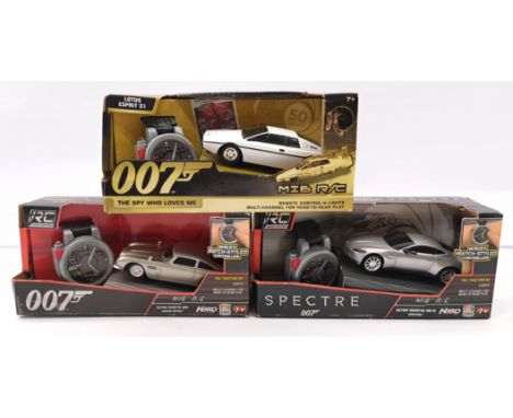 Toy State, James Bond 007, Wrist Watch-Styled Controller trio including: Aston Martin DB10 Spectre, Aston Martin DB5 Casino R