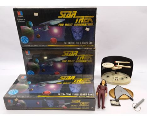 MB Games Star Trek board game group plus others including: Star Trek The Next Generation Interactive Video Board Game sealed 