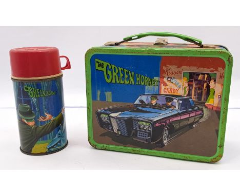 The Green Hornet, 1967 Metal Lunchbox &amp; Thermos/Flask King Seeley, Generally Fair to Good (scratches throughout, see phot