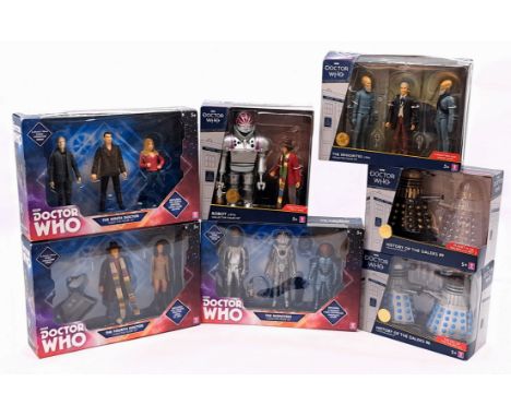 Character Doctor Who boxed action figure sets including: (1) The Forth Doctor collector set; (2) The Ninth Doctor collector s