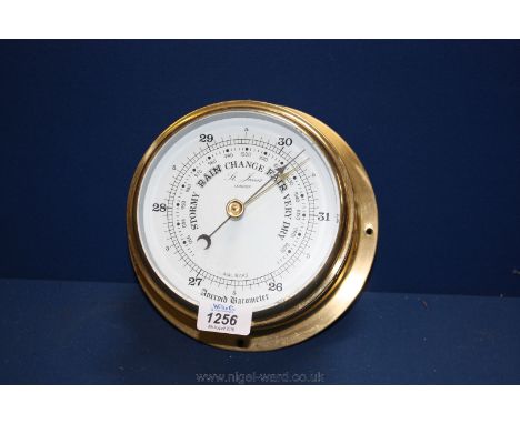 A brass aneroid Barometer 'St  James'  London