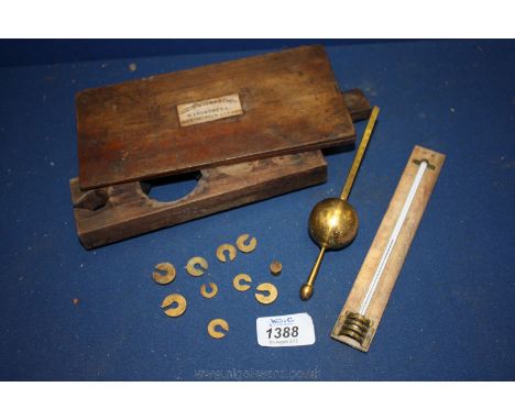 A Sykes Hydrometer by W. Aronsberg, Manchester and Leeds.