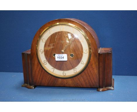 A Smiths Enfield wooden cased Mantle Clock.