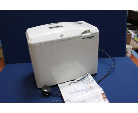 A Russell Hobbs 'Breadman Pro' Bread maker with instruction leaflet and recipes.