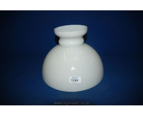 A white glass Oil Lamp Shade.
