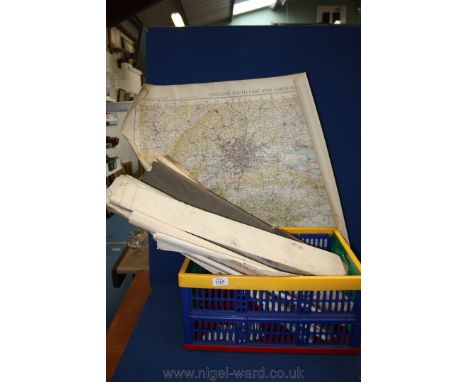 A quantity of Architectural Drawings and Maps, some war office related.