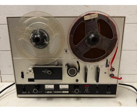 An Akai 4000 solid state reel to reel recorder 