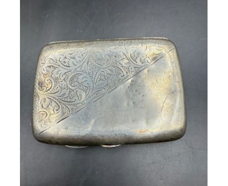 A silver cigarette case hallmarked for Birmingham 1902 makers mark, Alfred Georg Grifith approx. total weight 56g AF