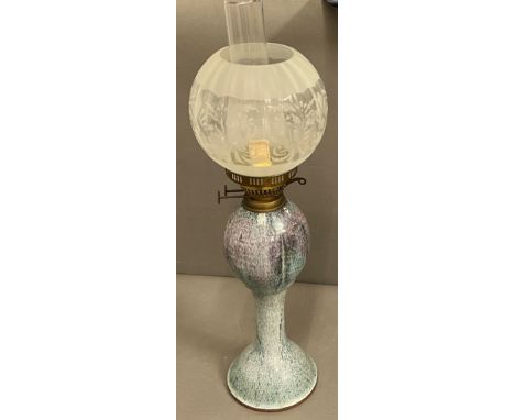 A glazed oil lamp by Clive Pearson 1998