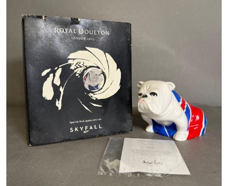 A James Bond 007 Royal Doulton ceramic figure of "Jack" the bulldog, boxed and with C.O.A (DD007)