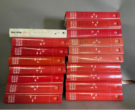 Handbook of the Birds of the World, 16 volumes with additional special volume (complete), 14 of the 16 volumes comprehensive 