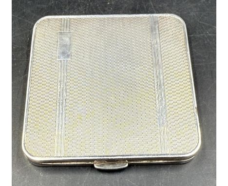 An AF, missing mirror, hallmarked silver compact